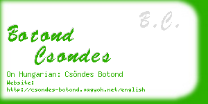 botond csondes business card